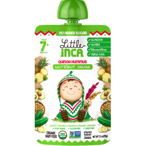 Little Inca Baby Food Organic Quinoa Hummus Baby Food Pouch