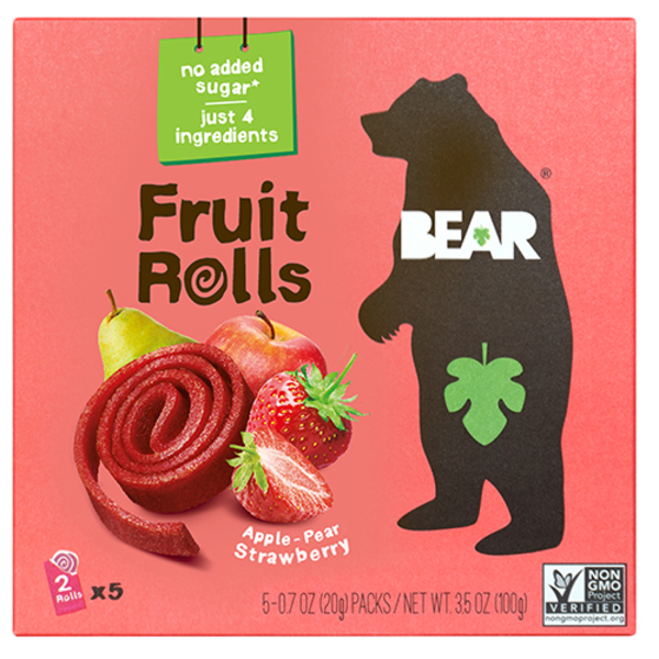 Bear Snacks Strawberry Fruit Rolls 5 Pack