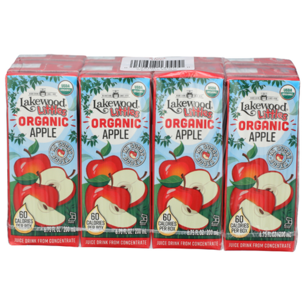 Lakewood Organic Apple Juice Boxes 8 Pack