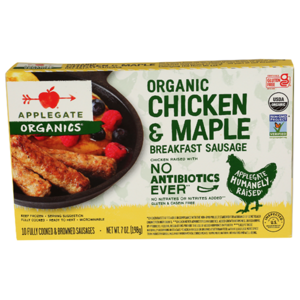Applegate Organic Chicken And Maple Breakfast Sausages