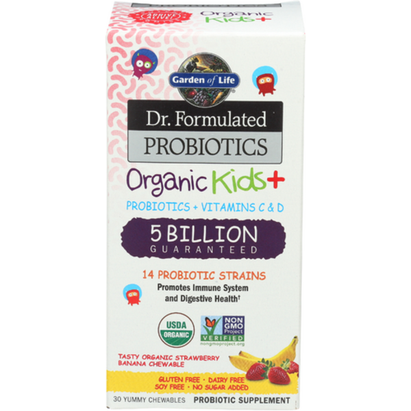 Garden Of Life Dr. Formulated Alive Probiotics Kids Strawberry Baa Chewables