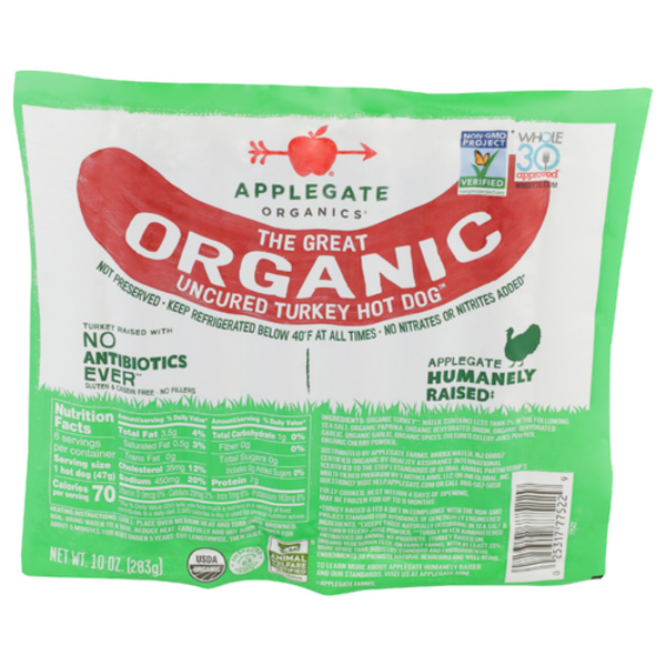 Applegate Organic Uncured Turkey Hot Dog