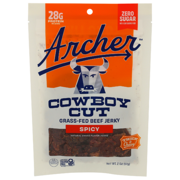 Country Archer Jerky Co Spicy Sesame Garlic Zero Sugar Grass-Fed Beef Jerky