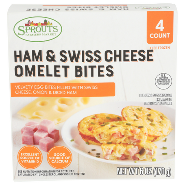 Sprouts Ham & Swiss Cheese Omelet Bites
