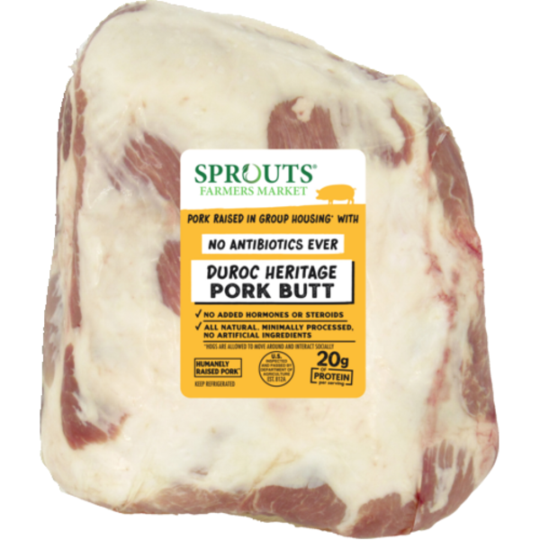 Sprouts Short Cut Bone-In Pork Shoulder Roast No Antibiotics Ever