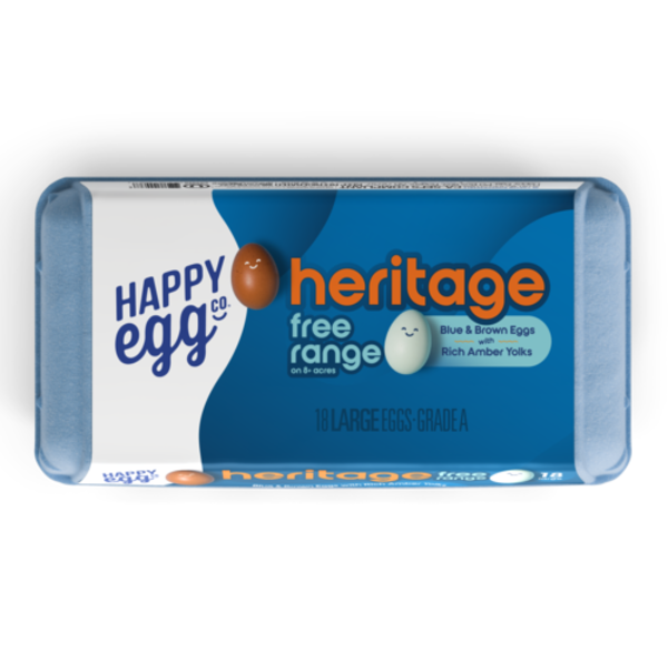 Happy Egg Large Grade A Blue & Brown Free Range Heritage Eggs