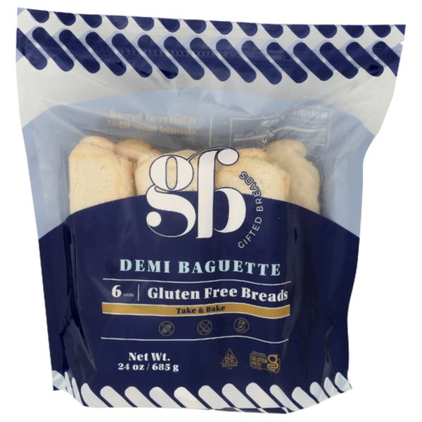 Gifted Breads Demi Gluten Free Baguette 6 Pack