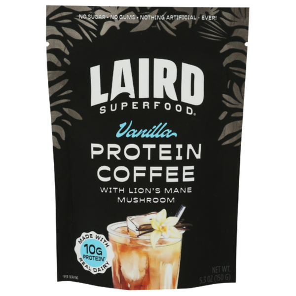 Laird Superfood Vanilla Protein Coffee With Lion's Mane Mushroom