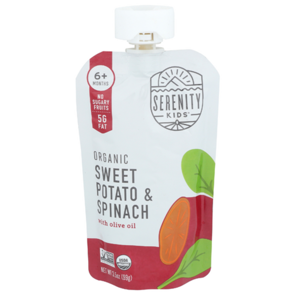 Serenity Kids Organic Sweet Potato & Spinach with Organic Olive Oil