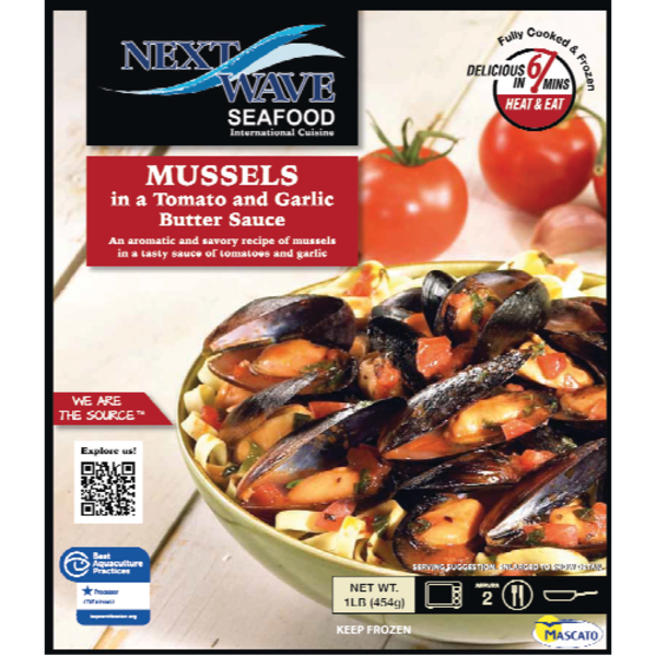 Next Wave Seafood Tomato & Garlic Butter Mussels