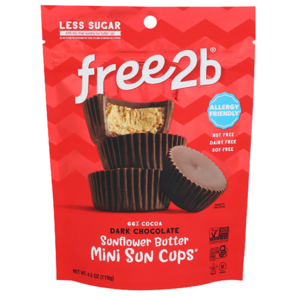 Free2b Dark Chocolate Mini Sun Cups