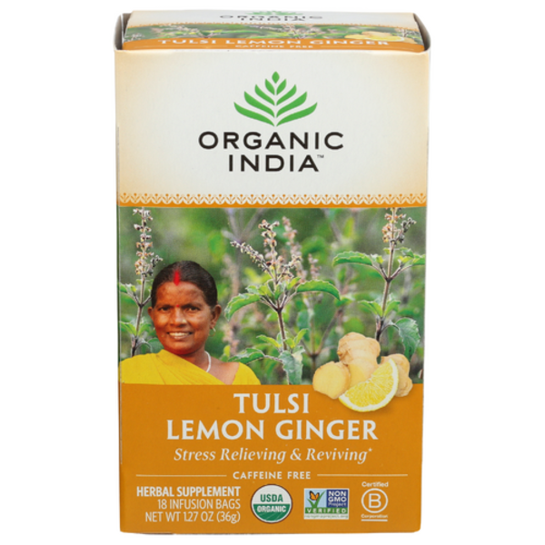 Organic India Lemon Ginger Tulsi Tea