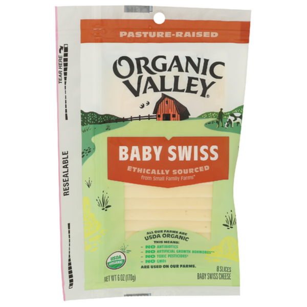 Organic Valley Organic Baby Swiss Cheese Slices