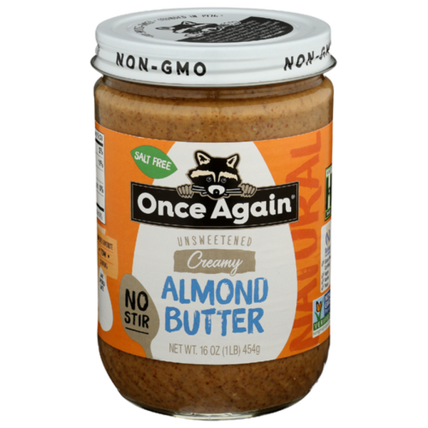 Once Again No Stir Unsweetened Creamy Almond Butter