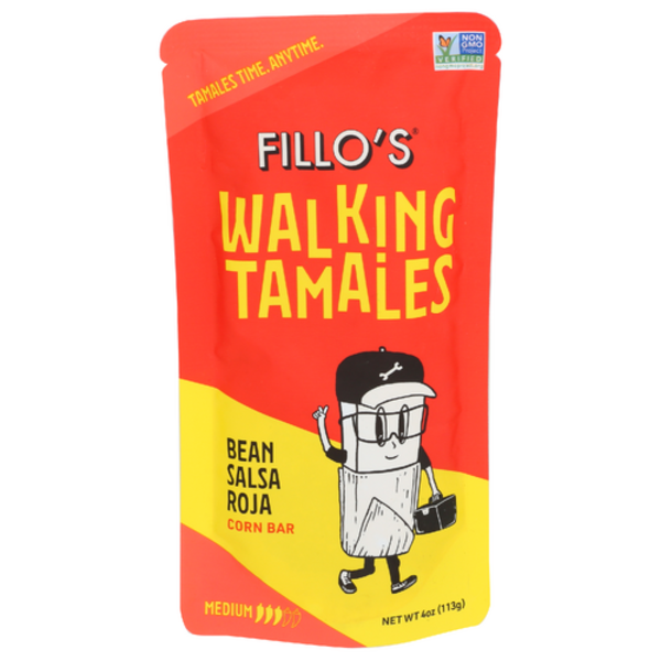 Fillo's Bean Salsa Roja Corn Bar Walking Tamales