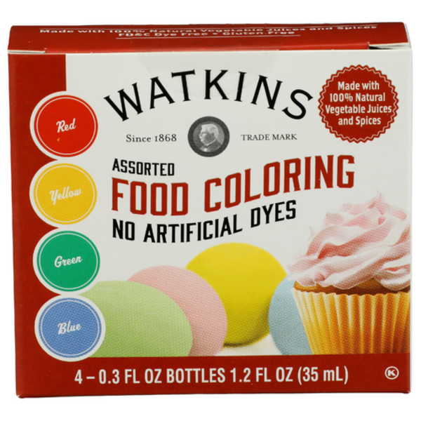 Watkins Assorted Food Coloring 4 Pack
