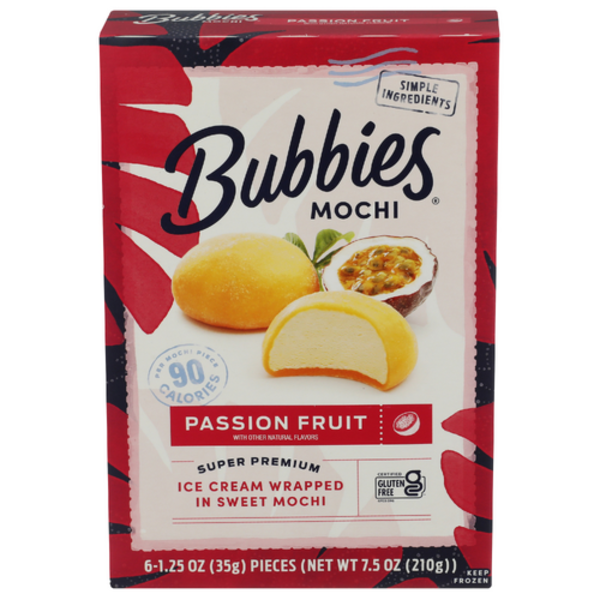 Bubbies Hawaii Passion Fruit Mochi 6 Pack