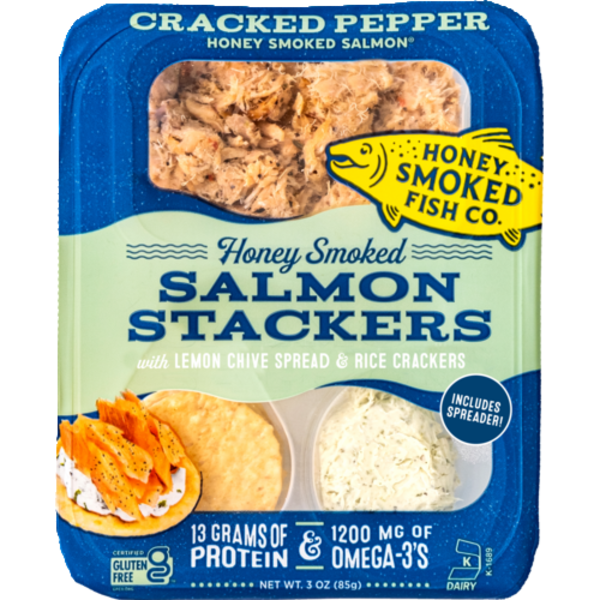 Honey Smoked Fish Co Cracked Pepper Honey Smoked Salmon Stackers