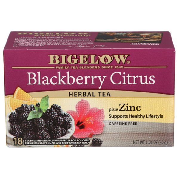 Bigelow Blackberry Citrus Plus Zinc Herbal Tea