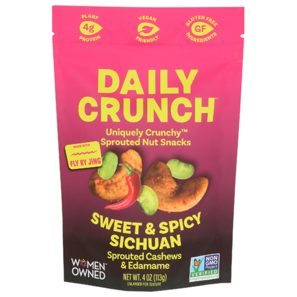 Daily Crunch Sweet & Spicy Sichuan Sprouted Cashews & Edamame