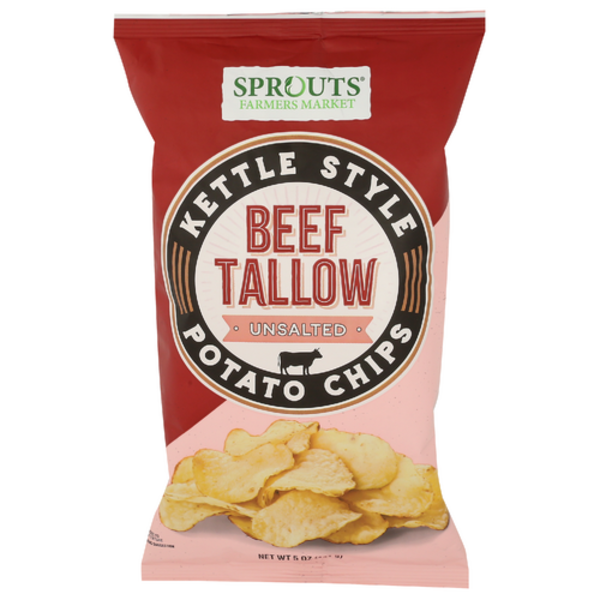 Sprouts Unsalted Beef Tallow Kettle Style Potato Chips