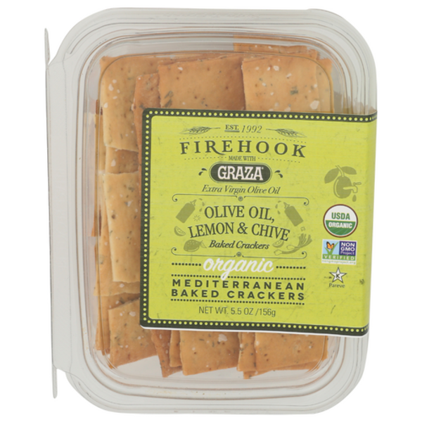 Firehook Organic Graza Olive Oil, Lemon & Chive Crackers