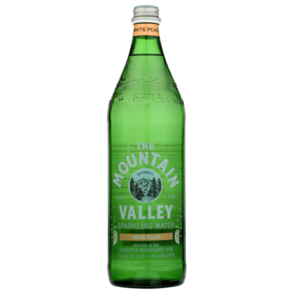 The Mountain Valley White Peach Sparkling Water