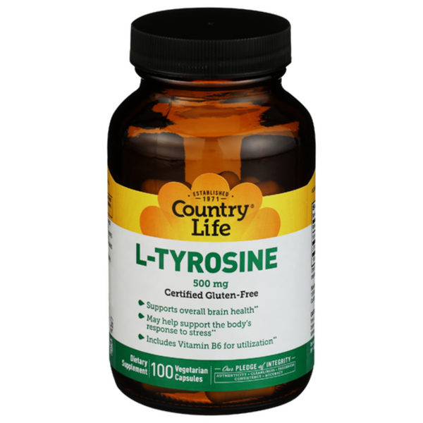 Country Life L-Tyrosine C With B6 500 Mg