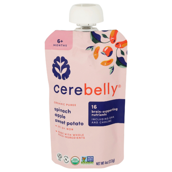 Cerebelly Inc Organic Spinach Apple Sweet Potato Baby Food Pouch