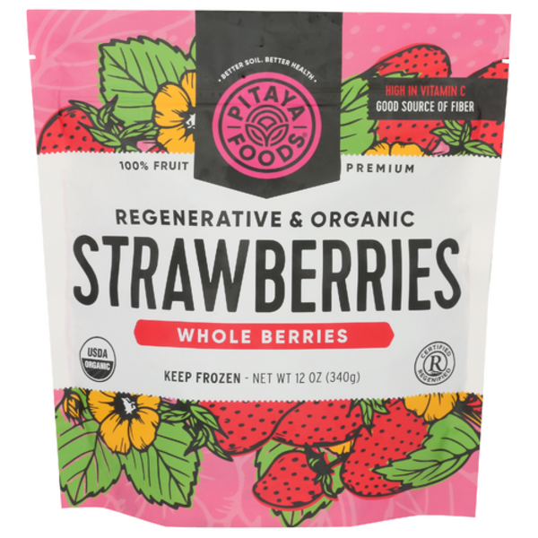 Pitaya Plus Frozen Organic Regenerative Whole Strawberry