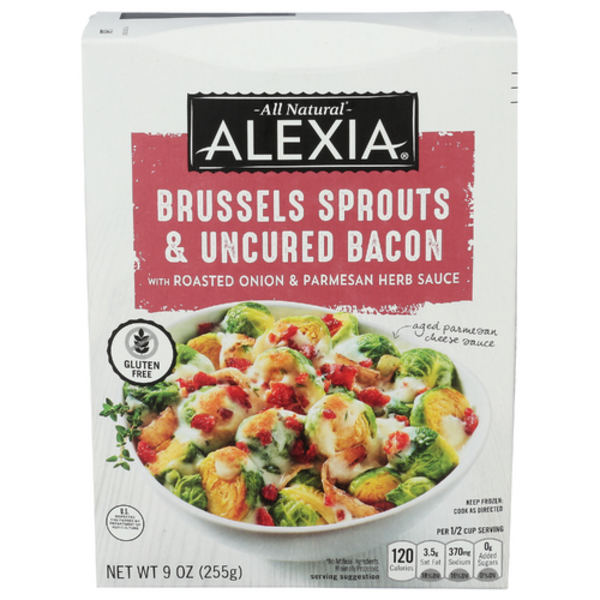 Alexia Brussels Sprouts And Uncured Bacon With Roasted Onion & Parmesan Herb Sauce