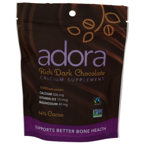 Adora Calcium Dark Chocolate Supplement