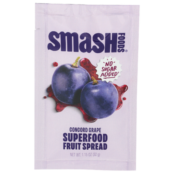 Smash Foods Concord Grape Squeezable Single Superfood Jam